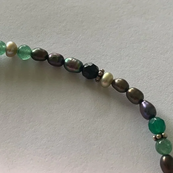 Sajen Natural Beaded Necklace Beads Pearls Pearl Gemstone Stone 925 Sterling - Picture 8 of 8